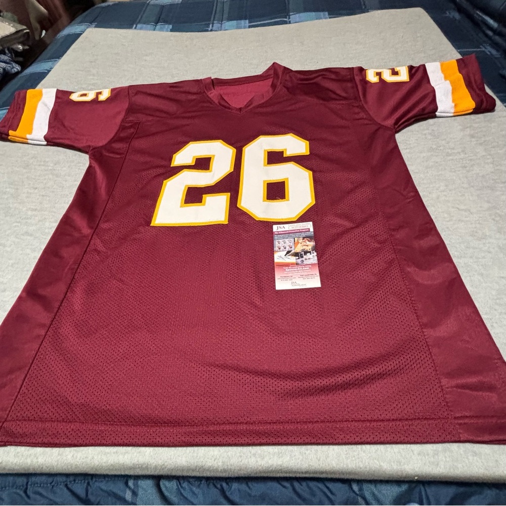 NFL Washington Redskins Clinton Portis AutographJersey L-34 W-25 Fits 2 XL JSA